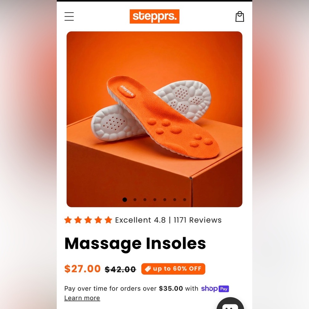 Steppers massaging insoles